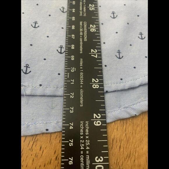 Free Planet Shirt Mens Large Anchors Blue Button Up Short Sleeve Nautical Beach‍ - Picture 8 of 8